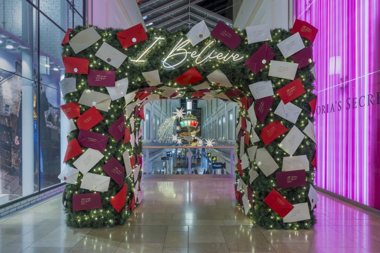 Do You Believe?: Christmas arch covered in letters to Santa at St David's Dewi Sant, Cardiff